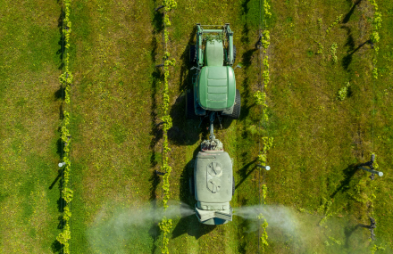 Pesticide being sprayed on crops